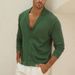 Men's Knitted Button Long Sleeved Shirts Autumn And Winter New Men's Breathable Shirt Tops_viptrois.com