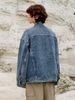 Spring And Autumn Men's Clothing, New Chinese Style, Irregular Symmetrical Design, Niche, Loose Lace Up Denim Jacket For_viptrois.com