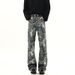American Jacquard Full Print Jeans For Men Women In Summer, Stylish And High-End Pants, Cleanfit Straight Leg Pants_viptrois.com