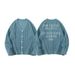 Men's Clothing Striped Solid Color Sweater Autumn/winter Style Lazy Style, Versatile Retro Striped Knit Cardigan - Unisex Oversized Sweater (Blue)_viptrois.com