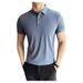 Ice Silk Elastic Seamless Polo Short Sleeved Men's Summer Trendy Brand Solid Lapel 16 Color Business Casual Paul Shirt_viptrois.com