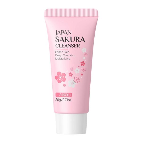 LAIKOU Japan Sakura Deep - Cleansing Facial Cleanser 20g - For Pore Purification_viptrois.com
