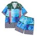 Holiday Style Cuban Collar Shirt Suit For Men, Niche Fashion Brand, High End Shirt And Shorts Outfit_viptrois.com