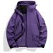 Unisex Couple's Outdoor Windproof Hooded Jacket - Sporty Pullover Anorak With Color Block Design_viptrois.com