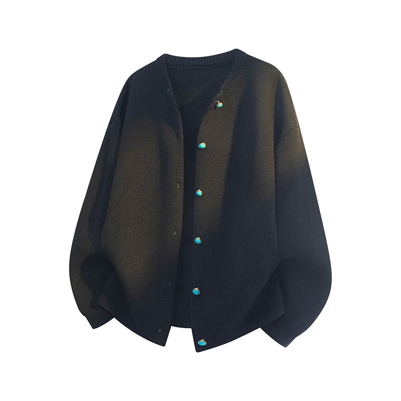 Men's Plus Size Knit Cardigan – Thick Textured Sweater For Autumn & Winter_viptrois.com