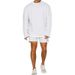 Men's Hooded Sweatshirt & Shorts Set - Soft Cotton Fleece Workout Jogger Outfit For Gym Running Training (Black/Grey/White Grey, M-XXL)_viptrois.com