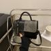Trendy Geometric Shoulder Bag For Women - Minimalist PU Crossbody Purse With Magnetic Closure, Compact Everyday Handbag For Work & Outings_viptrois.com