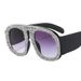 Cross Border Ins Fashion Large Frame Sunglasses For Women Luxury Diamond Studded Trend Catwalk Personality Party Sunglasses Handmade_viptrois.com
