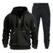 Men's Zip-Up Hoodie With Multiple Pockets - Fleece Lined Pullover Sweatshirt For Casual & Sports Wear_viptrois.com
