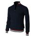 Men's Clothing New Spring And Autumn Supply Style Color Matching Zipper High Collar Men's Sweater_viptrois.com