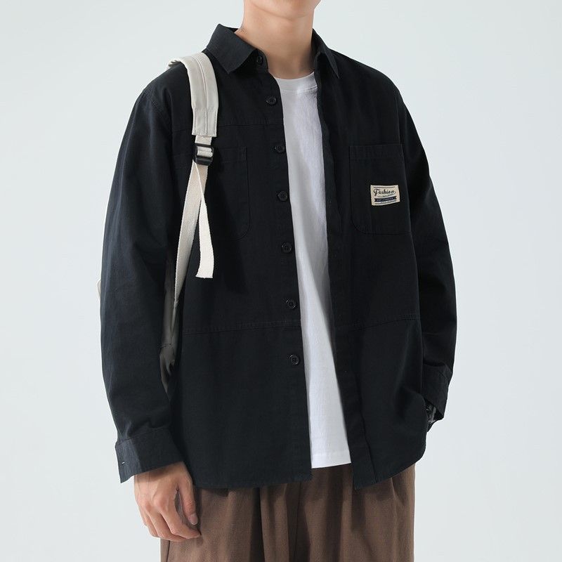 K Men's Workwear, Long Sleeved Shirt, Casual Loose Fit, No Iron Business Shirt, Jacket_viptrois.com