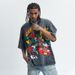 American Style Washed Vintage Printed Cotton Short Sleeve T-Shirt Unisex Street Loose Trendy Brand Couple_viptrois.com
