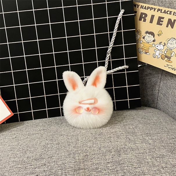Bag Charm Cute Bunny Plush Keychain Girly Cartoon Doll Bag Pendant Car Keychain Gift Accessories_viptrois.com