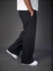 Men's Clothing Fleece-Lined Sweatpants - Relaxed Fit Straight Leg Joggers With Drop Crotch For Casual Winter Wear_viptrois.com