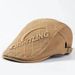 New Men's Fashion Beret Korean Trendy Letter Forward Cap Casual British Style Hat_viptrois.com