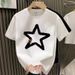 Men's Clothing Short Sleeved T Shirt Men's Summer Thin Fashion Print Casual Cotton Round Neck Half Sleeved Top Ins_viptrois.com