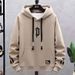 Men’s Fleece Hoodie & Joggers Set – Cozy Winter Outfit, Relaxed Fit, Trendy Streetwear (M-3XL, Black/Khaki, Polyester)_viptrois.com