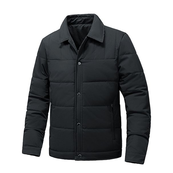 Thickened Men's Cotton-padded Jacket With Lapel, Fashionable And Lightweight, Warm And Cold-proof For Autumn And Winter Men's Double-sided Jacket_viptrois.com