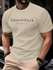 Men's Fashion Short-sleeved T-shirts Summer Slim-fit 100%Pure Cotton Printed T-shirts Trendy Casual Versatile Tops_viptrois.com