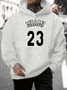 Men's Autumn And Winter Casual Fashionable Loose Hooded Sweatshirt MIAMI 23 Letter Pattern Printed Warm Long Sleeved Pullover_viptrois.com