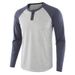 boy 2022 New Foreign Trade Long Sleeve Men's Clothing Plus Size Color Block European And American Casual Loose Henry_viptrois.com