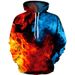 New Colorful Flame 3D Fluorescent Unisex Autumn Winter Sweatshirt Funny Jacket Black Hoodie_viptrois.com