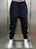 Men's Fleece Lined Thickened Casual Sports Jogger Pants Luxury Embroidered Slim Fit Sweatpants Style Black For Autumn Winter_viptrois.com