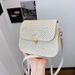 Women's Bags Weaving Fashion Version Spring New Versatile Shoulder Messenger Bag Lock Buckle Stylish Small Square Bag Version_viptrois.com