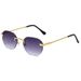 Metal Frameless Sunglasses - Small Frame Gradient Multi-Color (Fashionable Street Style For Men & Women)_viptrois.com