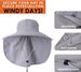 Mens Women Fishing Hat UPF 50+ Wide Brim Sun Hat With Face Cover & Neck Flap_viptrois.com