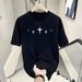 Men's Clothing Heavy Cotton Short Sleeved T Shirt Casual Trend Men And Women Summer Ins White Round Neck Top Trendy Versatile Men's Half Sleeve_viptrois.com