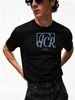 3 Pack Men's Oversized T-Shirts, 100% Cotton Crew Neck Casual Tees, Relaxed Fit Monogram & "Paris" Print Design, Black White Grey_viptrois.com