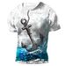 Summer Men's T-shirt 3d Compass Retro HD Printed Short Sleeve Personality Trend Top Street Oversized O-neck Comfortable Clothing_viptrois.com