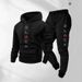 Men's Clothing Fashion Loose Fitting Sports Hoodie Set Fashion Hoodie Tracksuit Set - Cozy Fleece-Lined Sweatshirt & Joggers For Casual & Sporty Look_viptrois.com