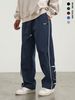 Men’s Casual Pants – Retro Loose Fit With Cosmic Embroidery, Drawstring Waist (S-XXL, 5 Colors) – Lightweight & Breathable For Summer_viptrois.com