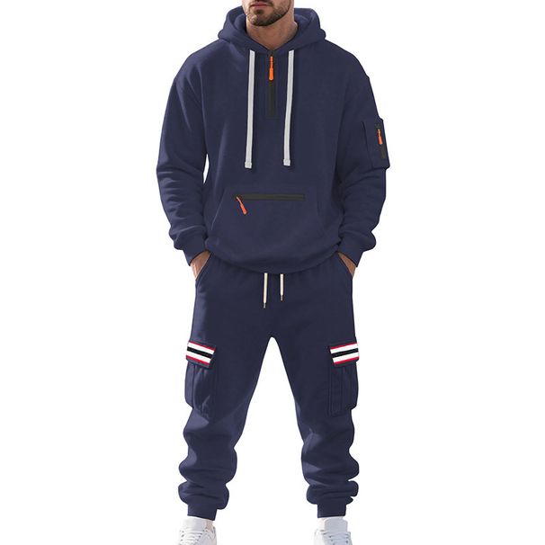 Men's Clothing Winter Heavy Velvet Men Casual Suit Loose Sports Multi Pocket Workwear_viptrois.com