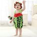 Infant And Children's Romper, Baby Jumpsuit, Cute Watermelon Shaped Clothes, Tiger Persimmon Romper, Trendy And Cute Overalls Shorts_viptrois.com