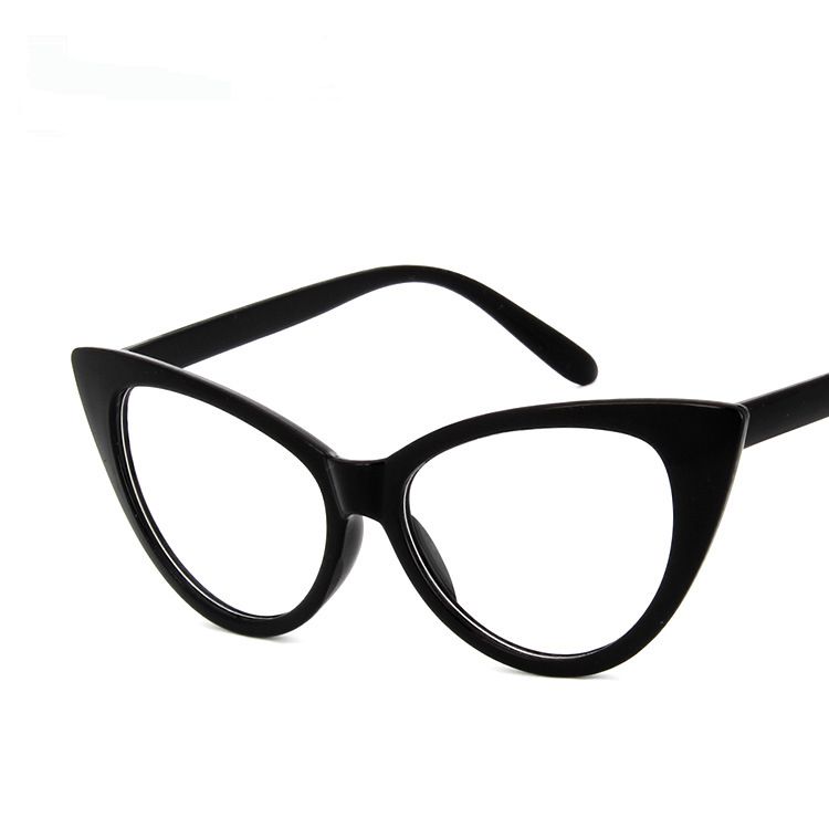 Women's Eyeglasses New Retro Cat Eye Glasses Frame Fashion Frame Glasses Can Be Matched With Myopia College Style Flat Glasses_viptrois.com