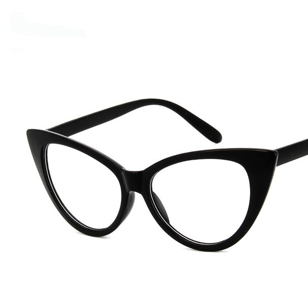 Women's Eyeglasses New Retro Cat Eye Glasses Frame Fashion Frame Glasses Can Be Matched With Myopia College Style Flat Glasses_viptrois.com