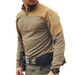 2025 Fashion Outerwear Breathable Combat Uniform Men's Stand Collar Splicing Long Sleeve Casual Sport Slim Sweatshirts_viptrois.com