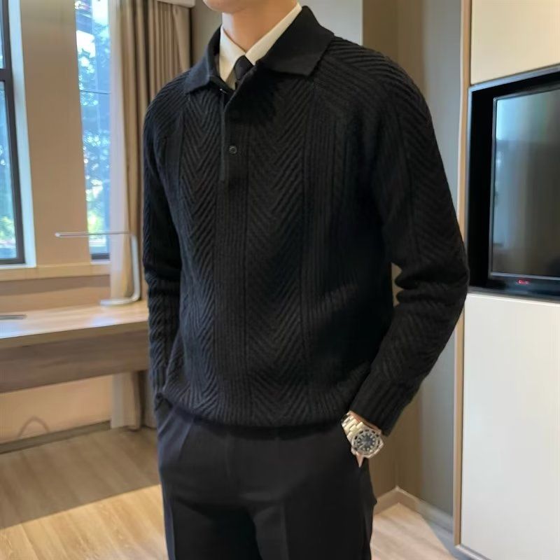 Men's Winter Polo Neck Knit Sweater – Slim Fit Thermal Pullover For Casual & Smart Wear | Stretch Comfort Fabric_viptrois.com