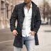 Men’s Printed Wool-Blend Coat – Longline Trench Jacket With Notch Lapel & Multi-Pocket Design (M-4XL)_viptrois.com