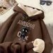 Lamb Wool Hooded Sweater Men's Autumn And Winter Trendy Brand Large Size Versatile Hoodie Loose Fleece Thickened Coat_viptrois.com
