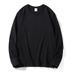220g Round Neck Long Sleeve T-Shirt Men Loose Trendy Casual Solid Color Base Shirt White Inner Wear Autumn Top For Women_viptrois.com