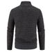 Men's Clothing Men's Stand Collar Fleece-Lined Sweater Cardigan, Thick Knit Pullover With Color Block Design, Warm Winter Oversized Coatigan_viptrois.com