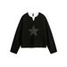 American Street Trendy Men's T-shirt Men's And Women's Personalized Fake Two-piece Crew Neck Pentagram New Loose Trendy Men's Shirt_viptrois.com
