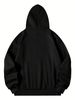 Men's Autumn And Winter Casual Fashion Loose Hooded Sweatshirt Letter Blessed Print Warm Long Sleeved Pullover_viptrois.com