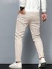 Men's Premium Slim Fit Jeans - Business Casual Stretch Denim, Straight Leg (White, Sizes 30-38)_viptrois.com