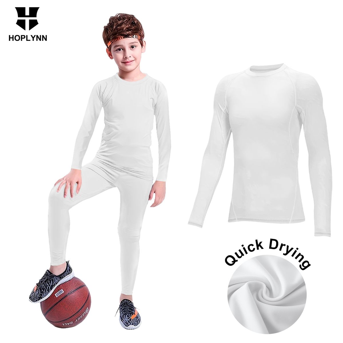 HOPLYNN 1PACK Schnelltrocknendes Kinder-T-Shirt Für Frühling, Sommer, Herbst Und Winter, Sport-Langarmoberteile_viptrois.com