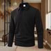 Pulse Foreign Trade Europe And America INS Cross-Border New Men's Long Sleeve Solid Color Polo Turn-Down Collar Casual_viptrois.com